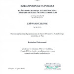 zaświadczenie egzamin doradca